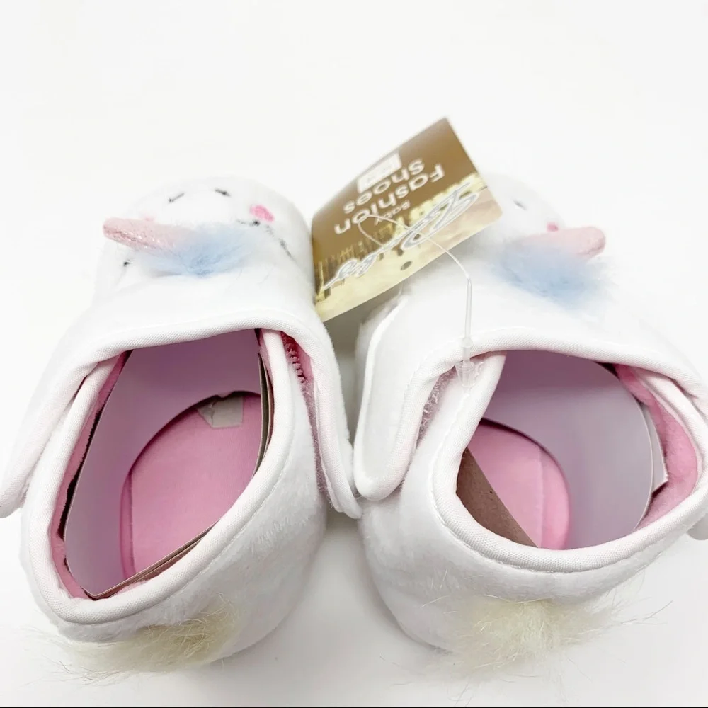 Unicorn Toddler Shoes Pink Glitter Embroidered